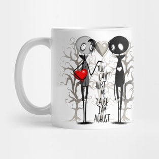 Emo Ghost Sad Character in Love Anti Valentine's Day Mug